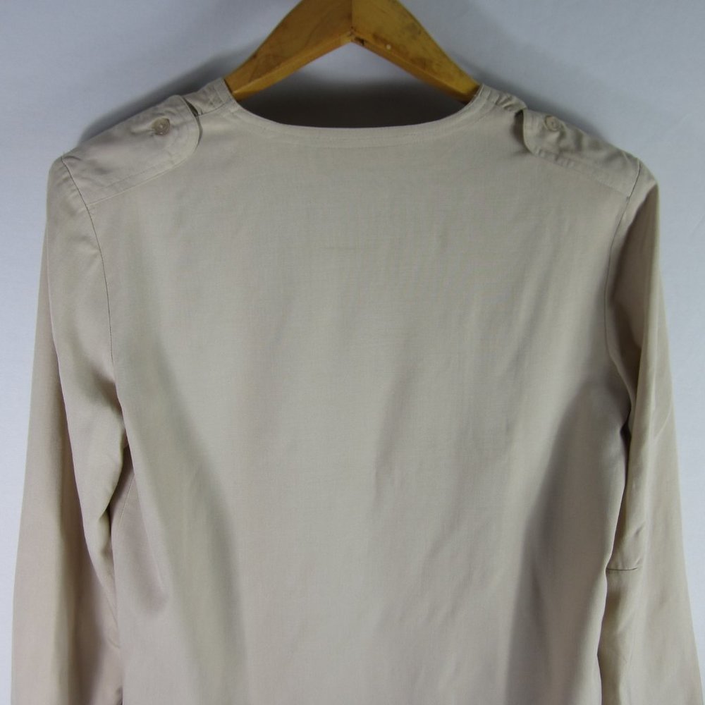 Vtg Frances Henaghan 10 Beige 100% Silk LS Blazer - Picture 7 of 9